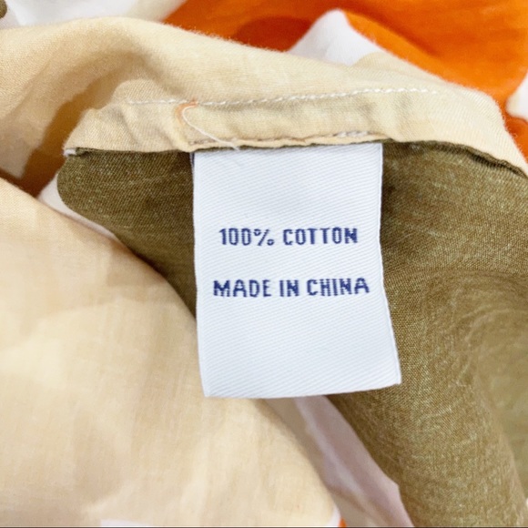 Orla Kiely Retro Floral Shift Dress Cream Orange Brown - Picture 10 of 11